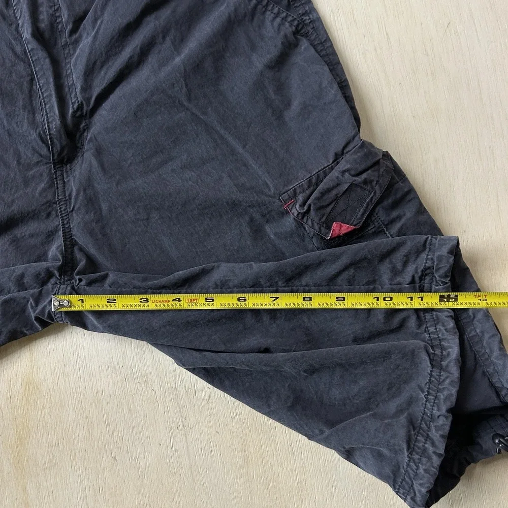 Plugg Cargo Shorts Mens Small 28 Black Microfiber Elastic 12 Inseam Outdoor